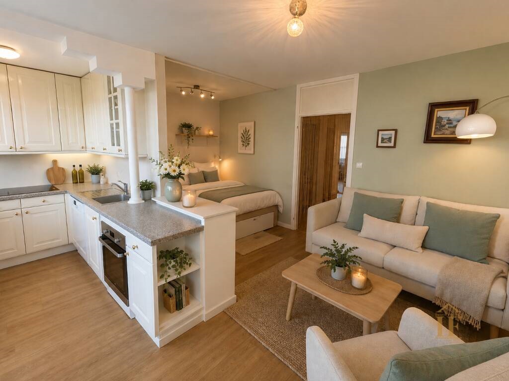 Helles 1-Zimmer-Apartment mit Loggia