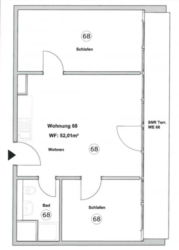 Voll möblierte 3-Zimmer-Wohnung mit großer Terrasse in Berlin-Weißensee