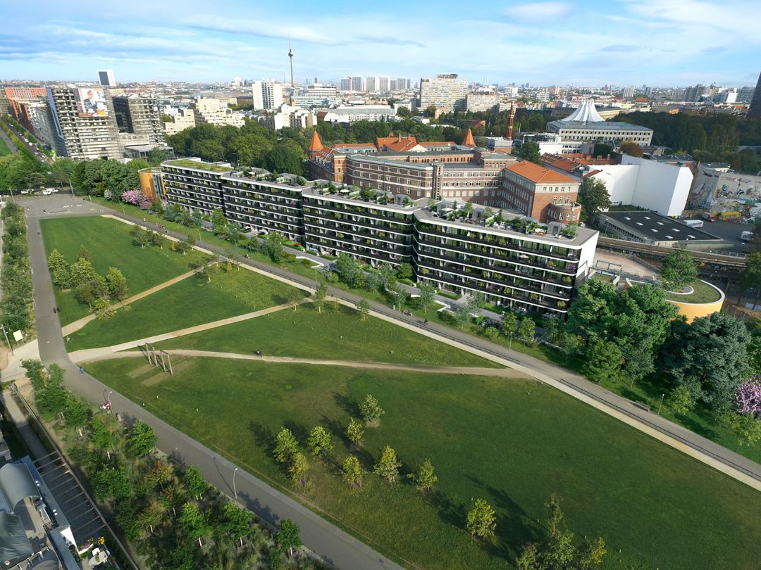 Voll möbliertes Luxus-Studio-Apartment am Park am Gleisdreieck