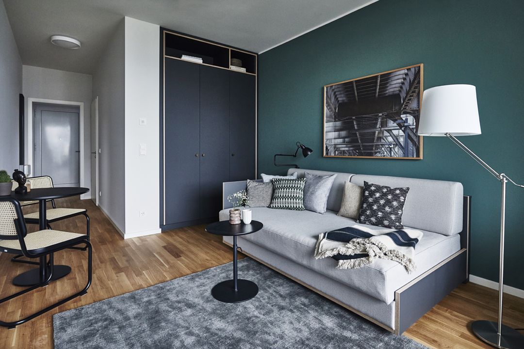 Voll möbliertes Luxus-Studio-Apartment am Park am Gleisdreieck