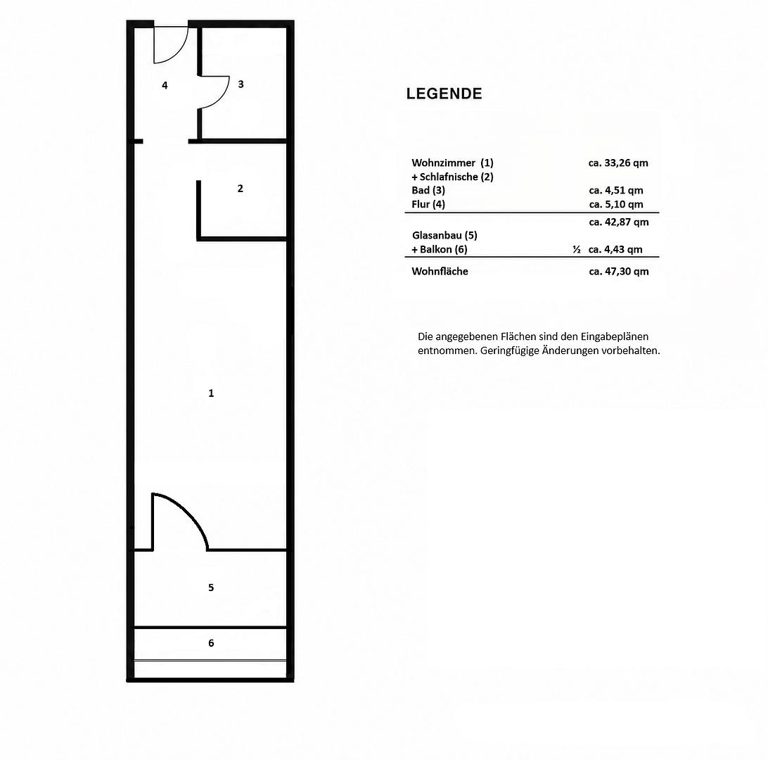 Charmante 47 m² mit Glasanbau im olympischen Dorf
