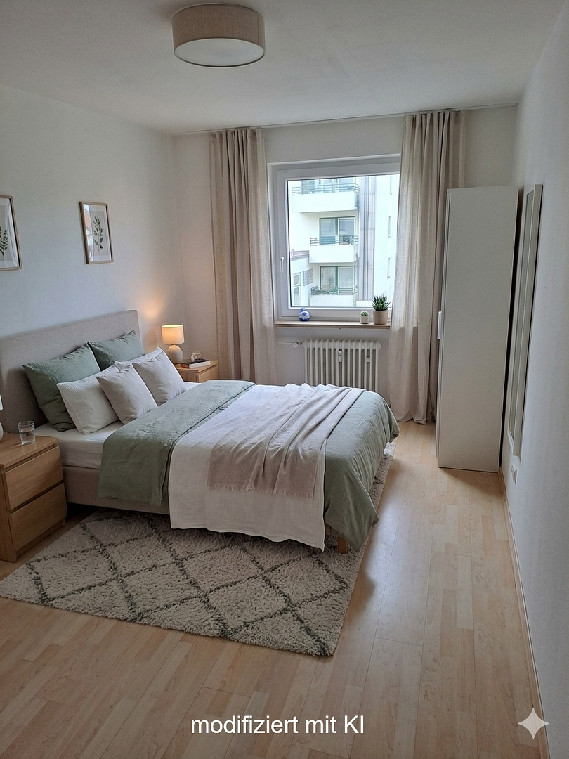 Zentrumsnahe, teilsanierte, renovierte 2-Zimmer-Wohnung mit Balkon